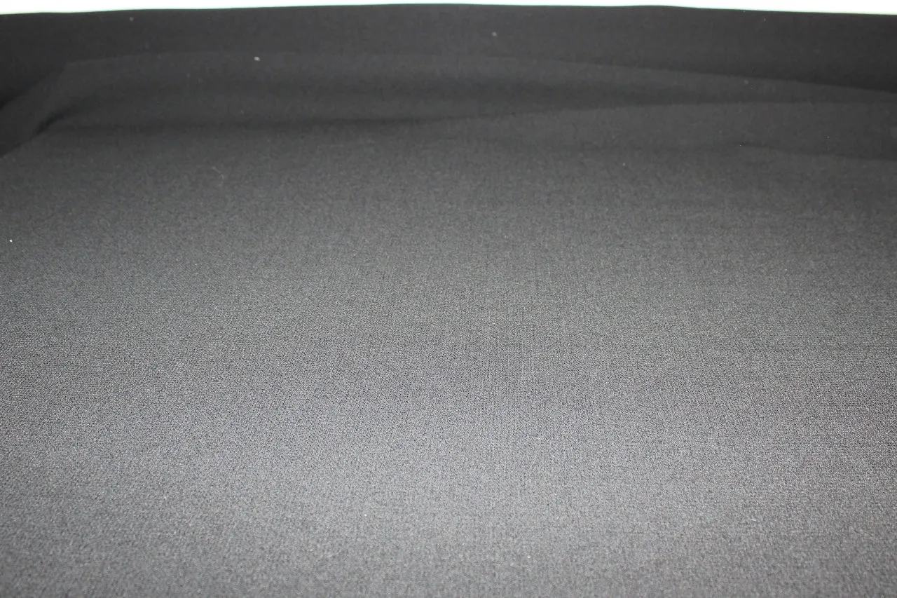 2 1/2 yards of NY Designer Double Sided Wool Crepe - Black