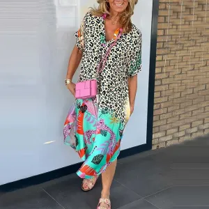 Alana | Colourful Animal Print Dress