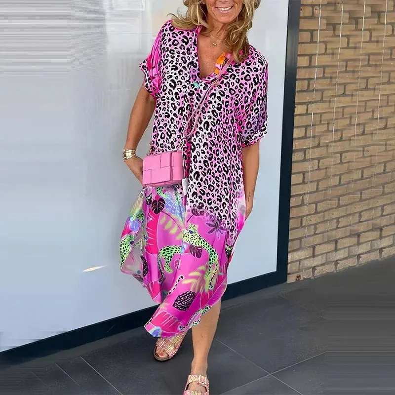 Alana | Colourful Animal Print Dress