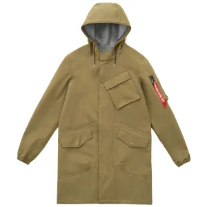 Alpha Industries Men's Vintage Olive Duster Waterproof Field Coat