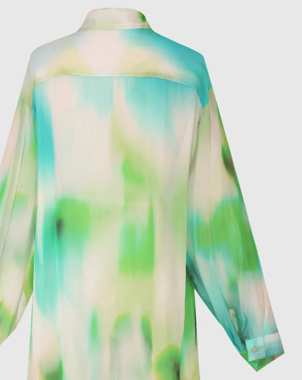 Azure Soft Chiffon Tunic Blouse, Multi