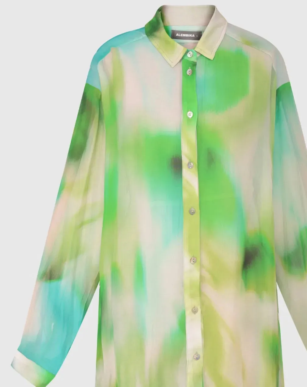 Azure Soft Chiffon Tunic Blouse, Multi
