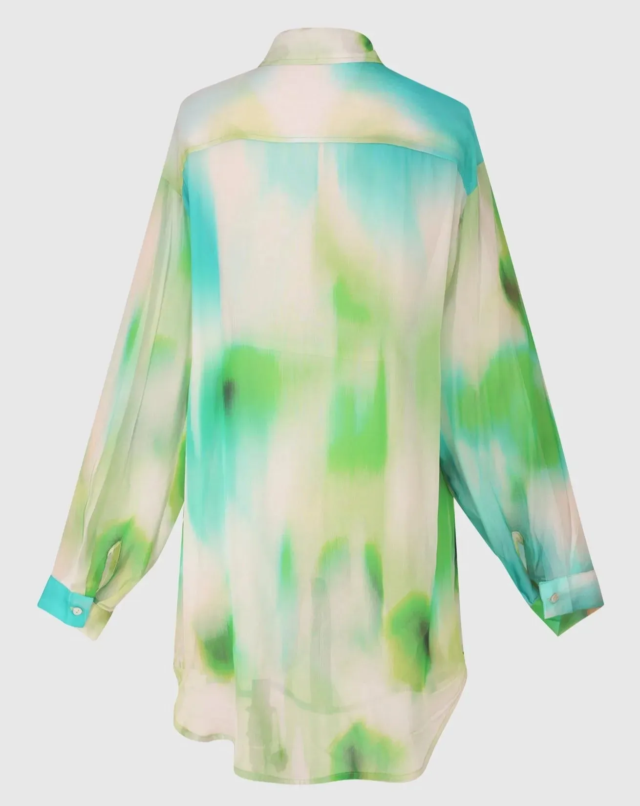 Azure Soft Chiffon Tunic Blouse, Multi