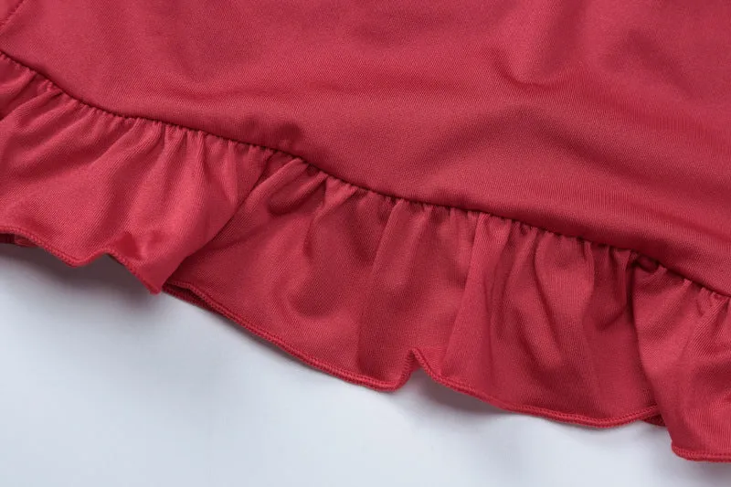 Backless folds lace up dress