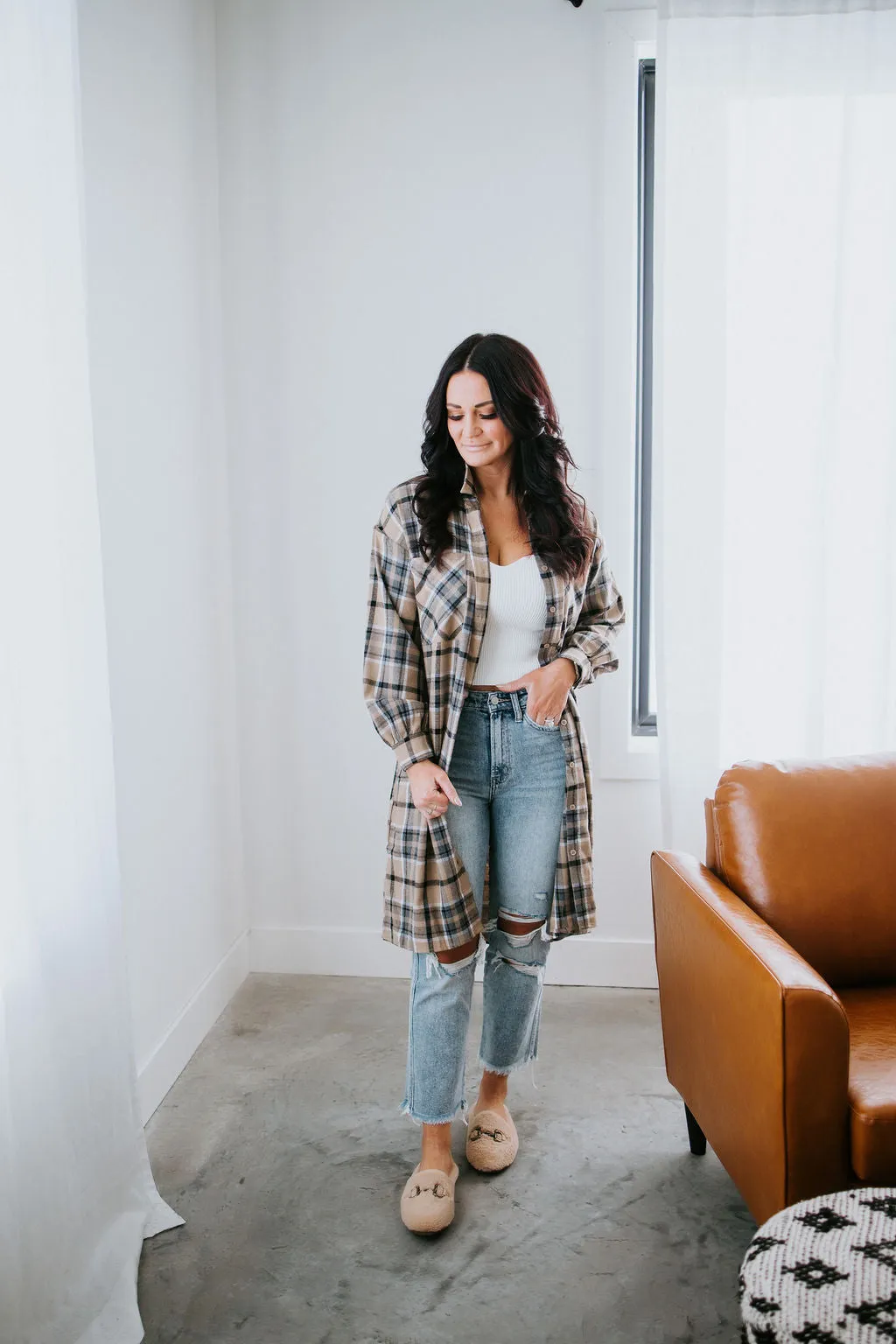 Baya Plaid Top