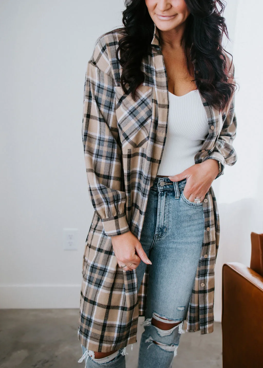 Baya Plaid Top