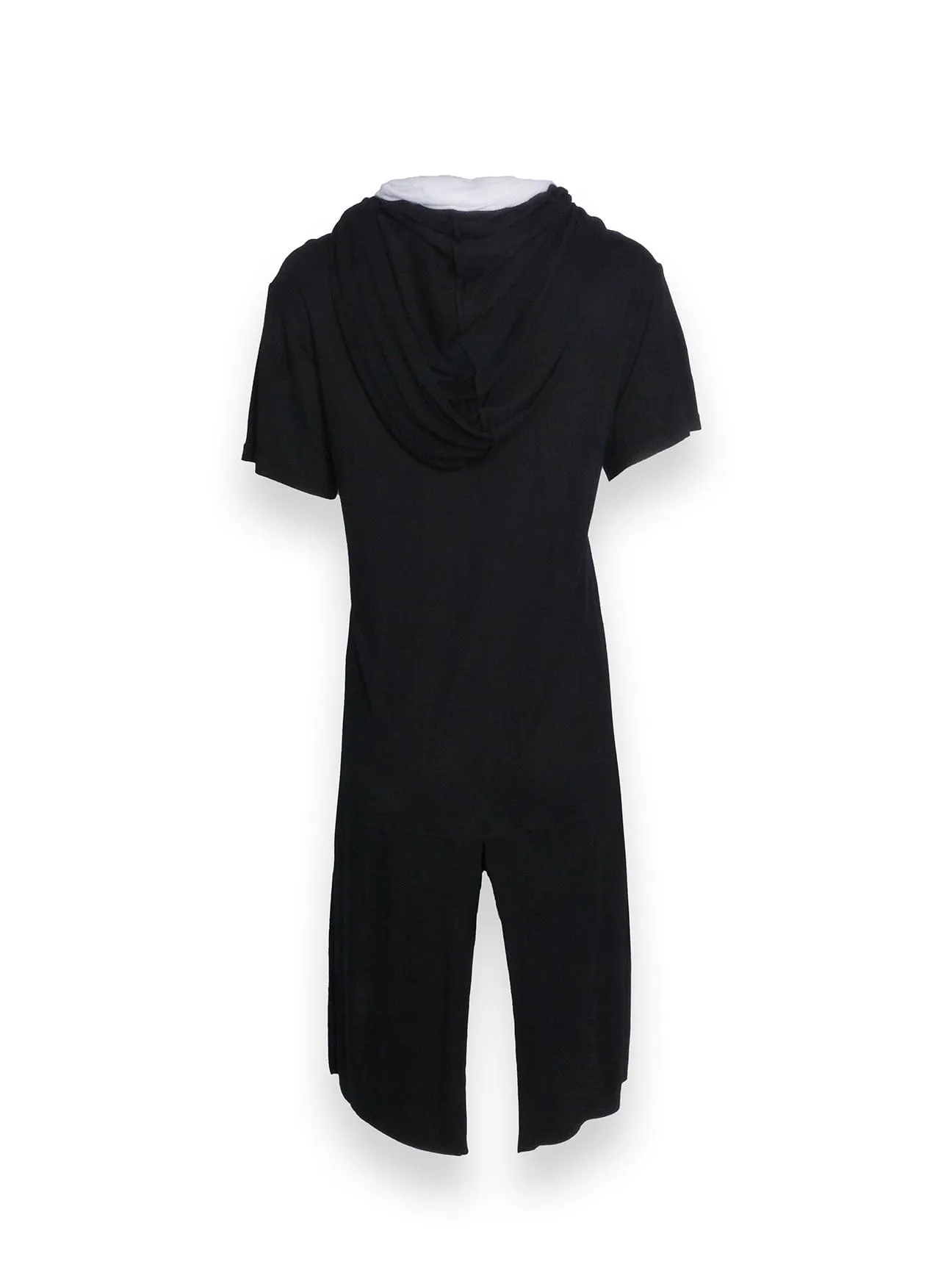 Black and White Layered Tail Coat T-Shirt