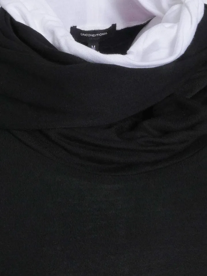 Black and White Layered Tail Coat T-Shirt