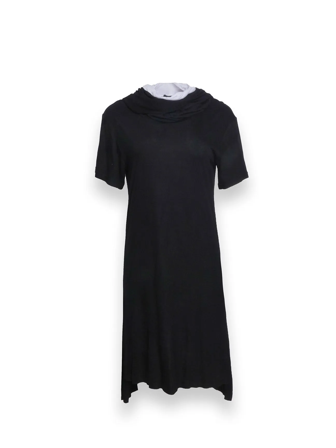Black and White Layered Tail Coat T-Shirt