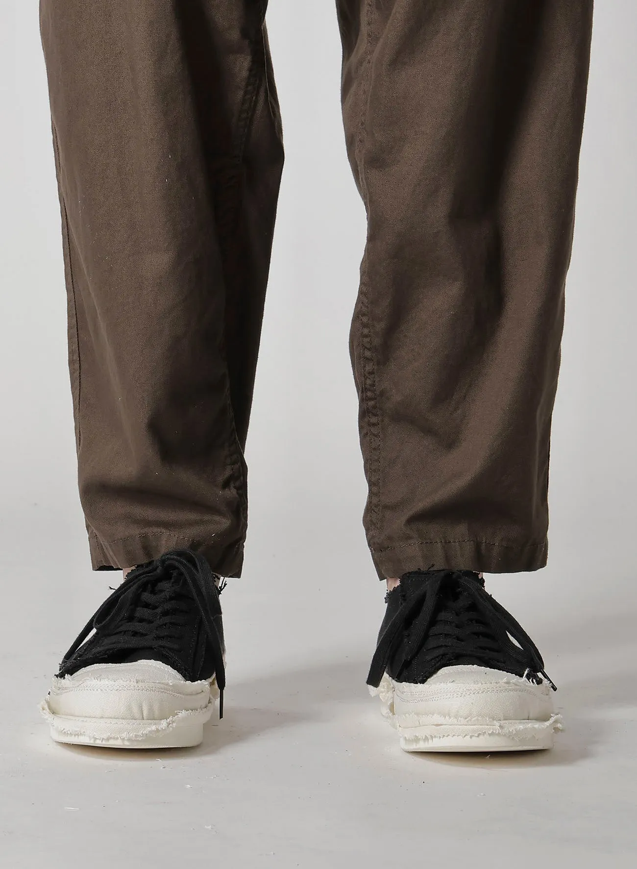 BLACK SCANDAL OXFORD NO-TUCK WAIST STRING WORK PANTS