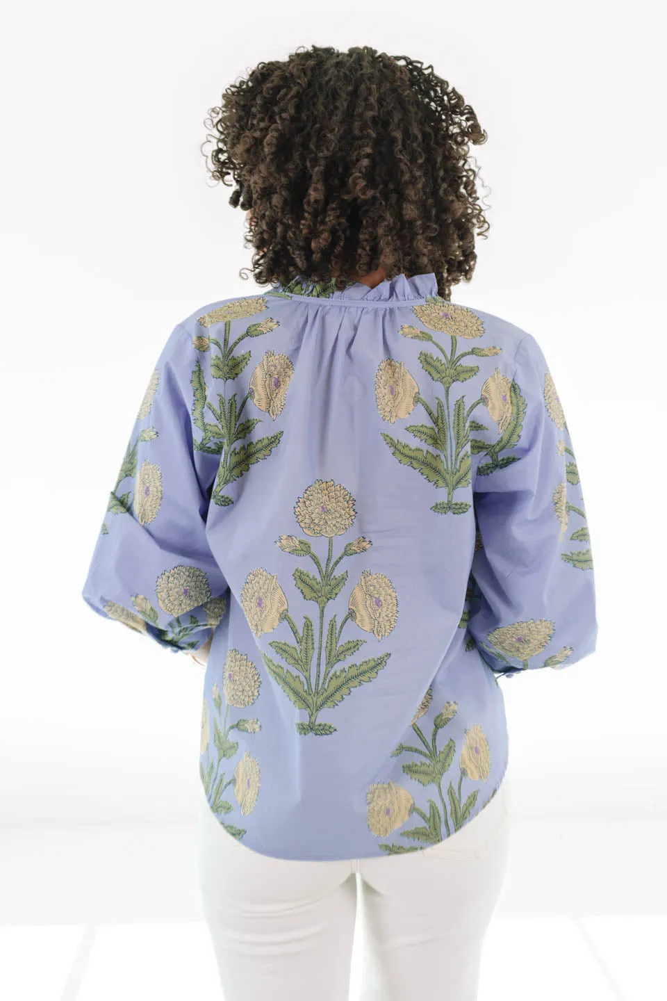 Breezy Blooms Top - Blue
