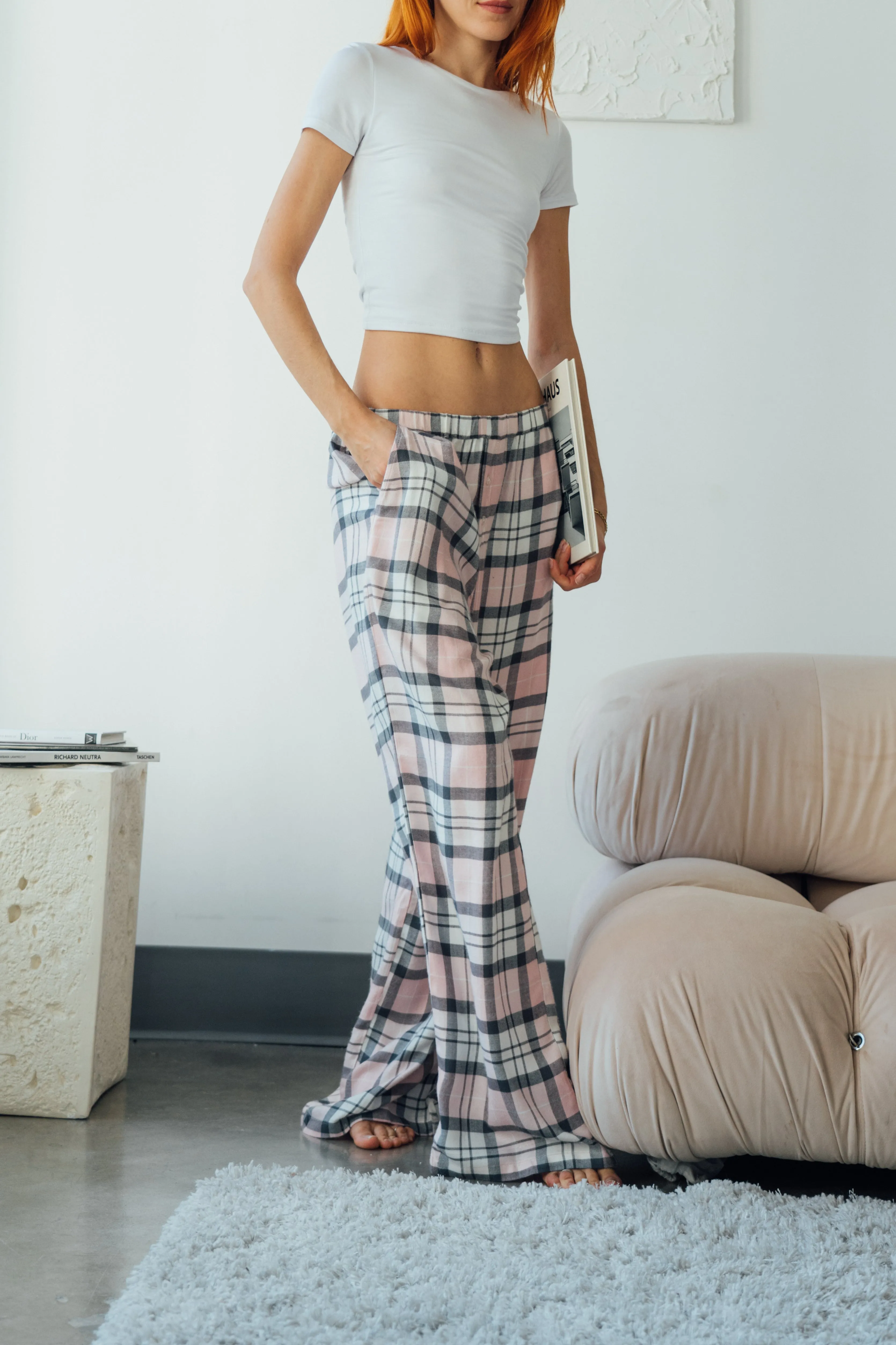 Buttoned Dorm Pant - Black Pink