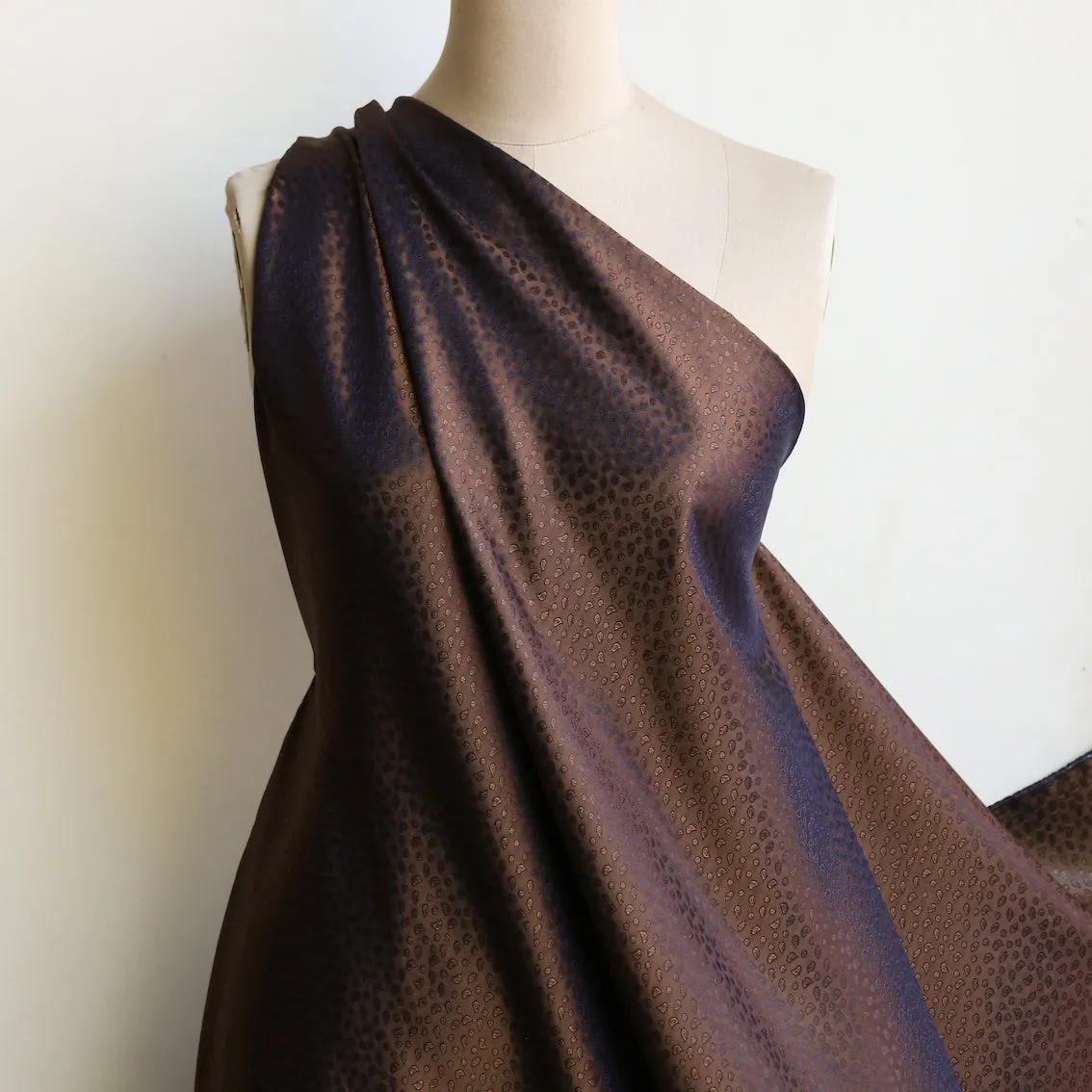 Cachemire Bronze/Black Mini Paisley - Fancy Lining