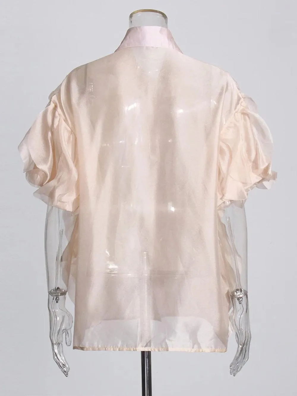 Ceilie Folds Diamond Single Breasted Shirt
