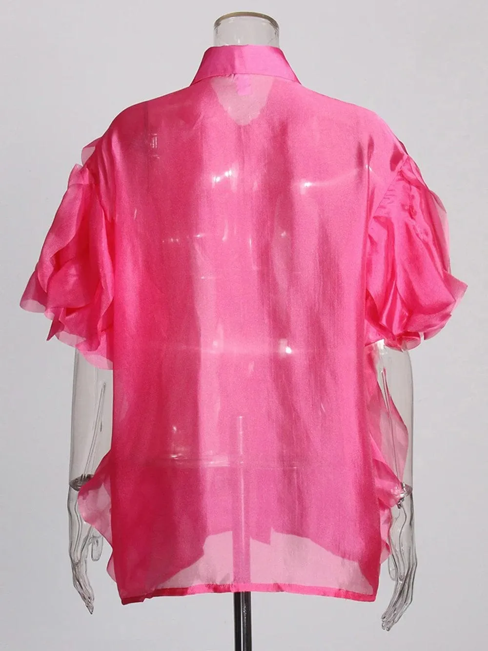 Ceilie Folds Diamond Single Breasted Shirt