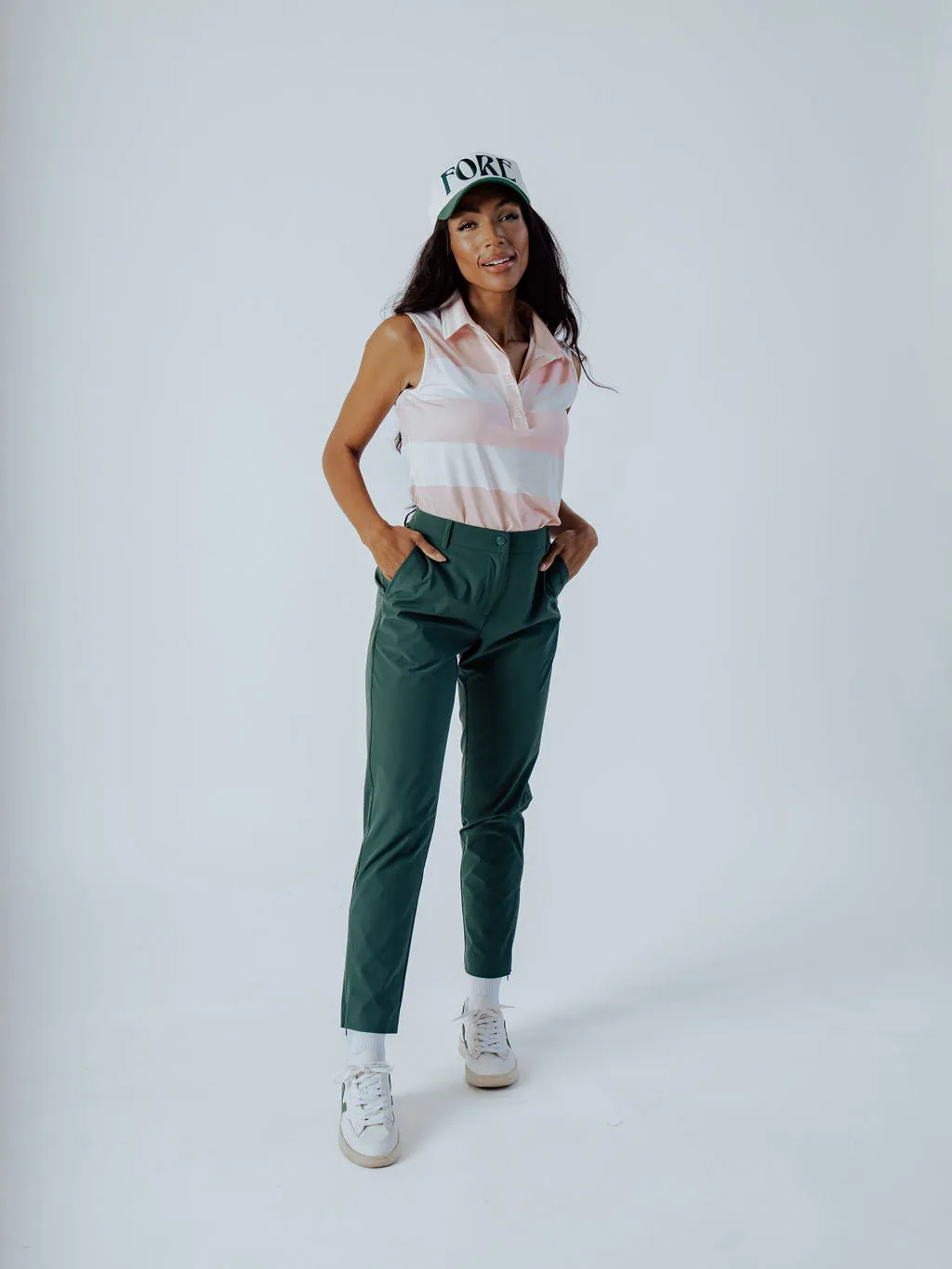Club Moore Polo - Pink Stripes