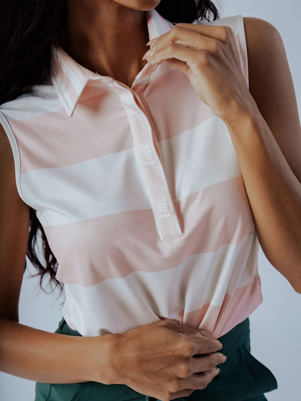 Club Moore Polo - Pink Stripes