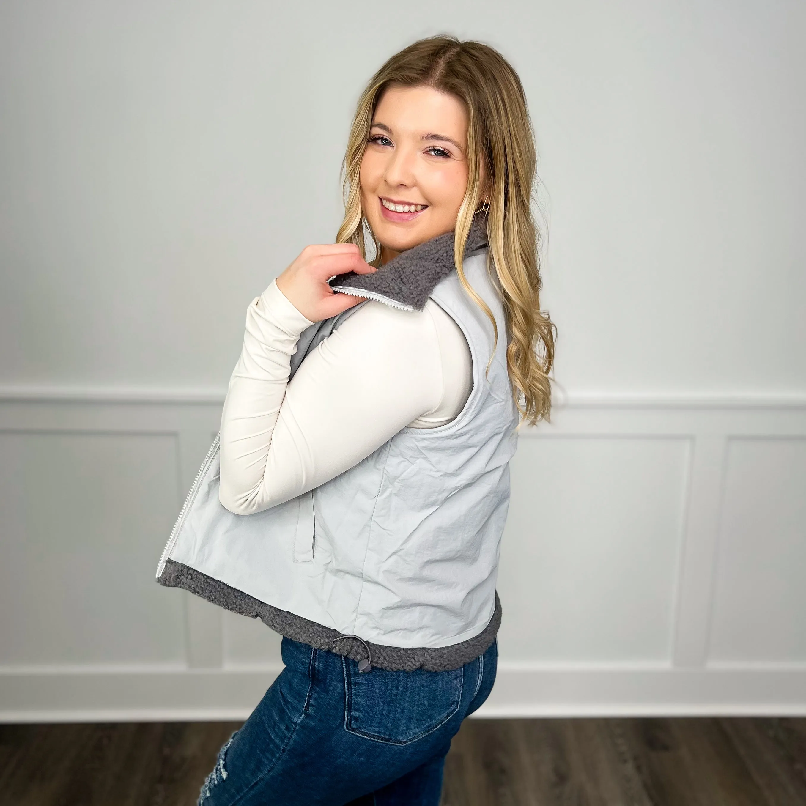 Cold Weather Sherpa Reversible Avery Mae Vest - 3 colors!