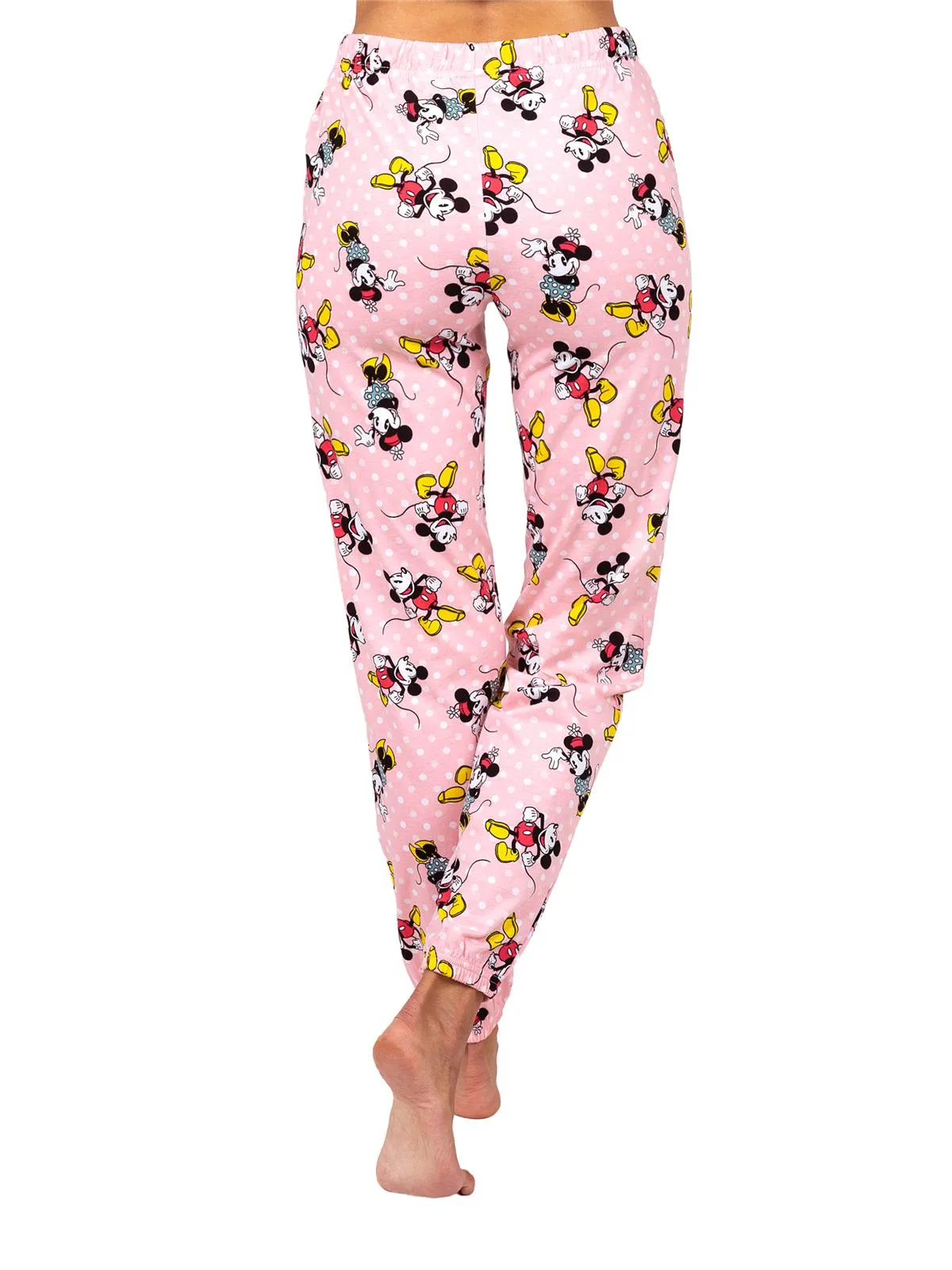Disney Mickey and Minnie Mouse Women's Cotton Pajama Pants, Sleepwear Bottoms