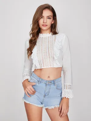 Doyle Embroidered Panel Top