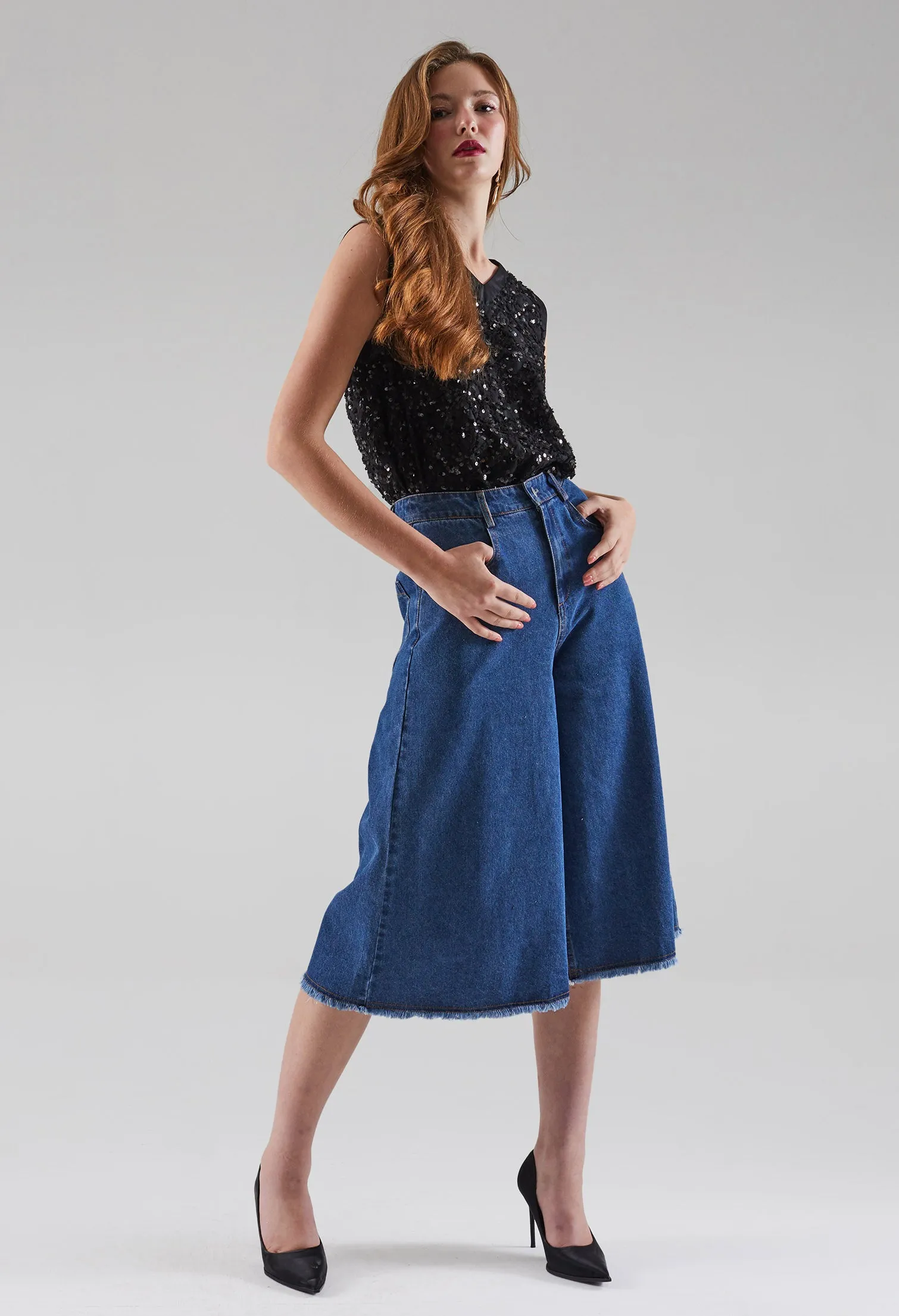 Everyday Palazzo Denim Pants