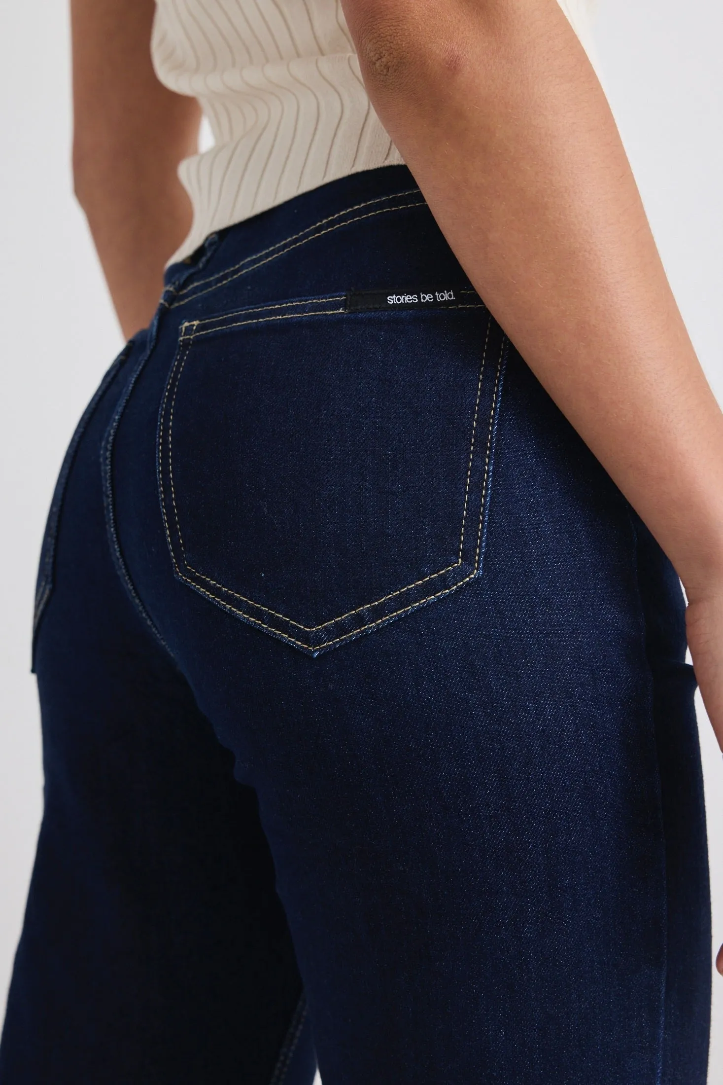 Farah Indigo High Rise Soft Flare Jean