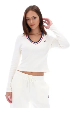 Fila Vintage - Heath Classic V-Neck 410 Gardenia L/S - Top
