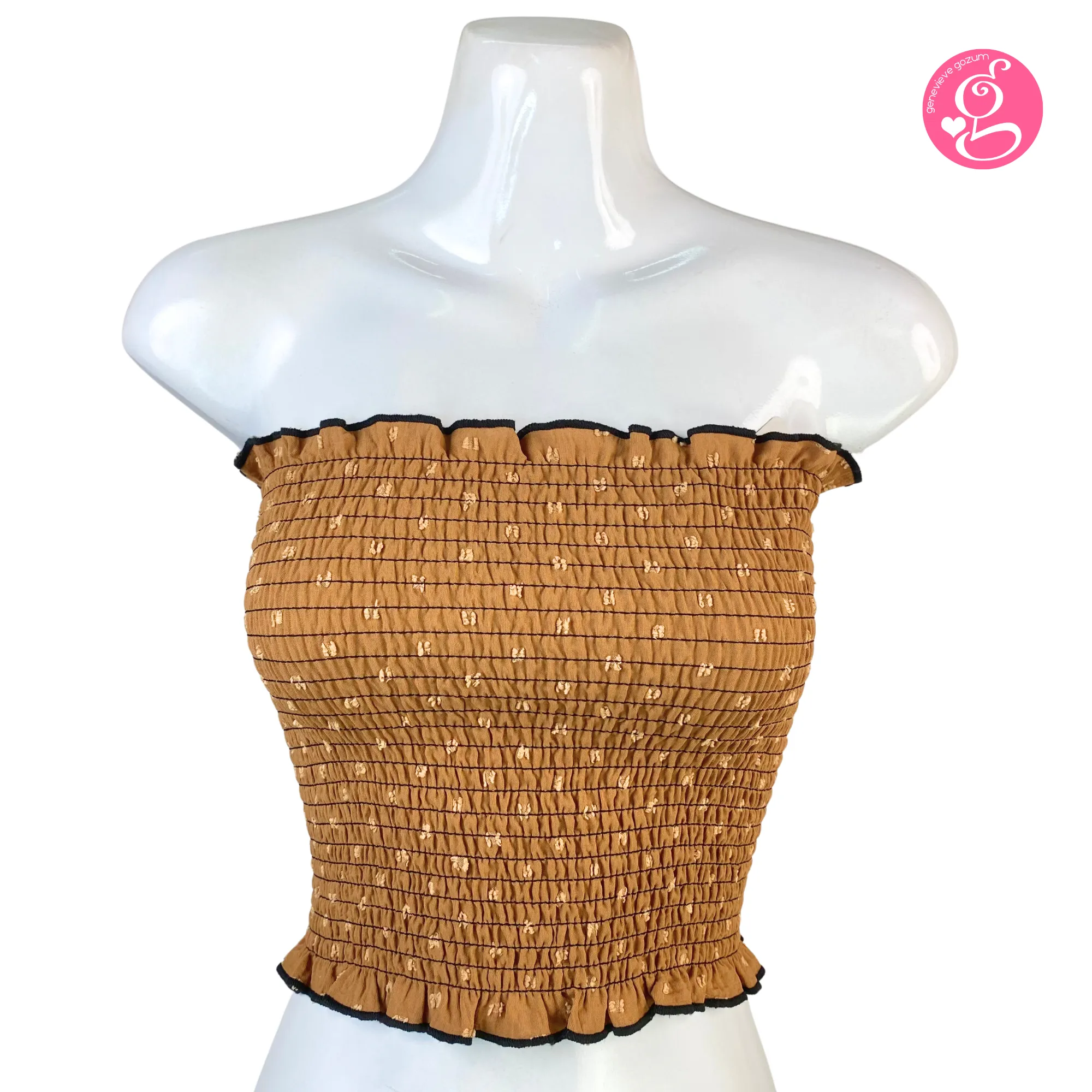 Genevieve Gozum Sweet As Pie Tube Top with Multi-Way Strap