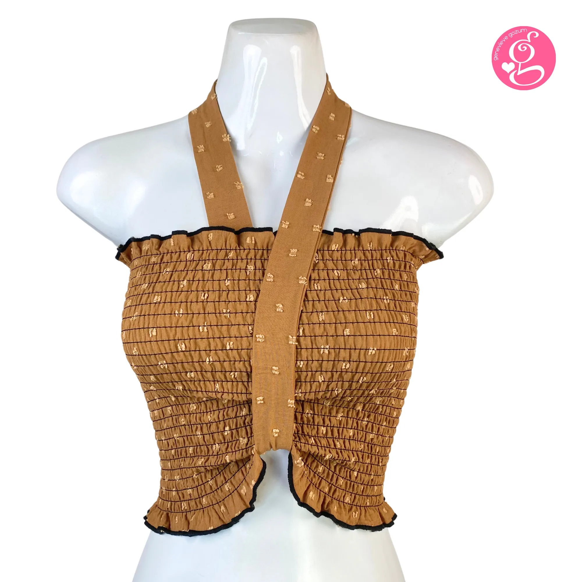 Genevieve Gozum Sweet As Pie Tube Top with Multi-Way Strap