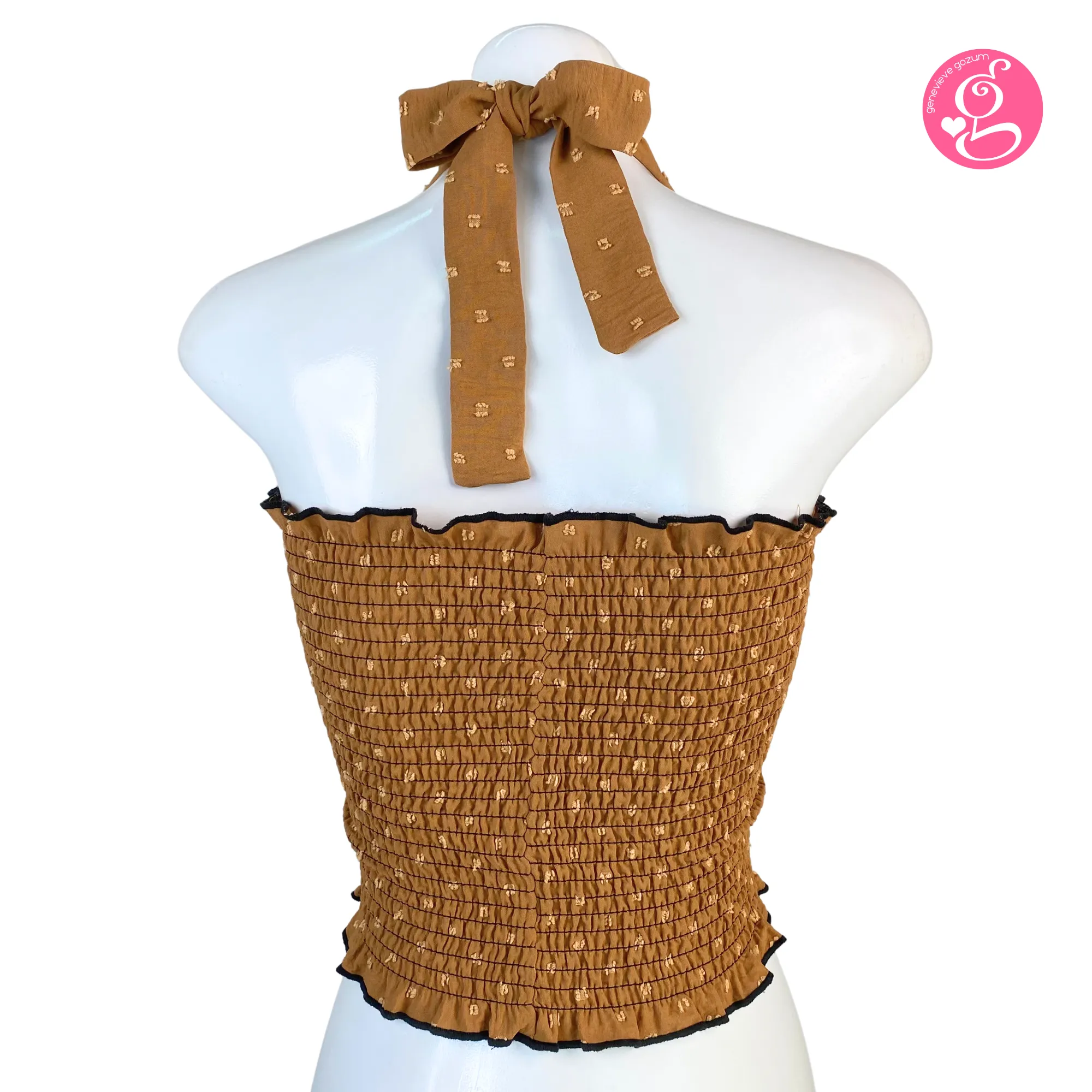 Genevieve Gozum Sweet As Pie Tube Top with Multi-Way Strap