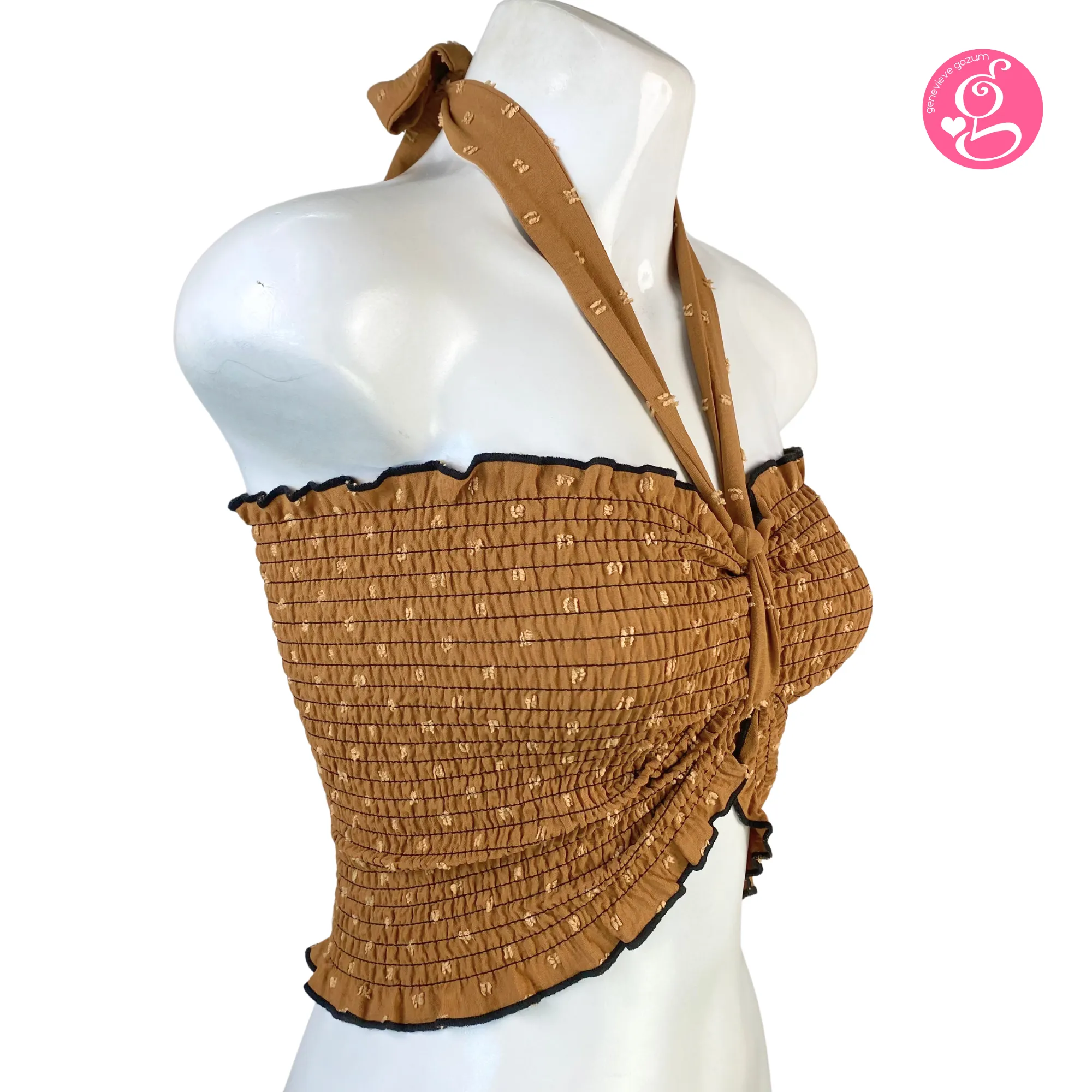 Genevieve Gozum Sweet As Pie Tube Top with Multi-Way Strap