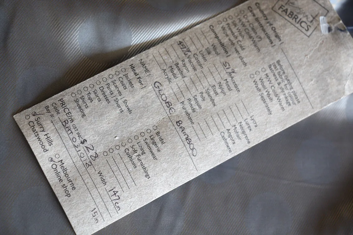 Globe Bamboo - Fancy Lining (147cm wide)