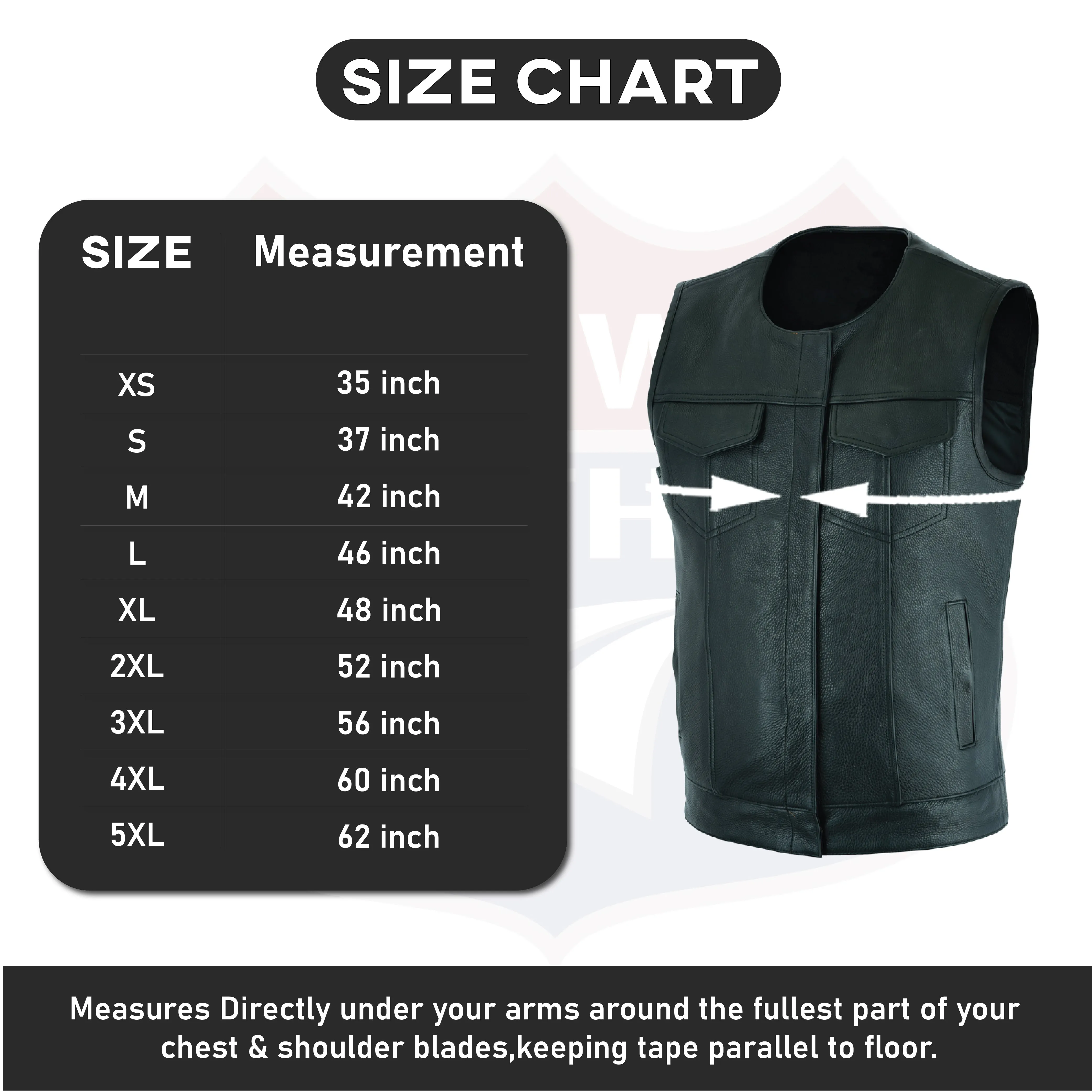 Highway Leather Tifton Motorcycle Vest, Gun pockets, SOA Club, Hardcore Biker Vest