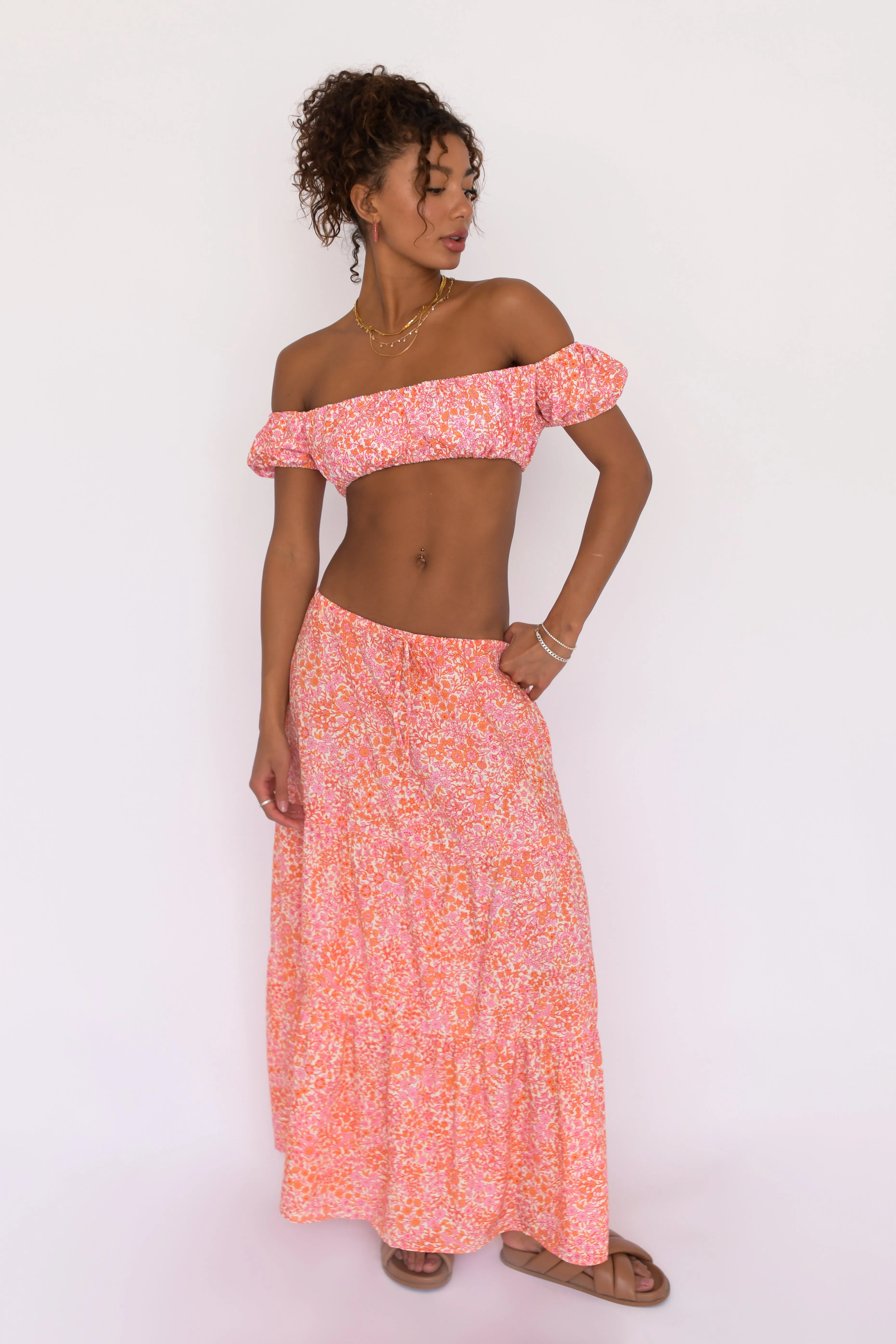 Kristina Maxi Skirt - Flora