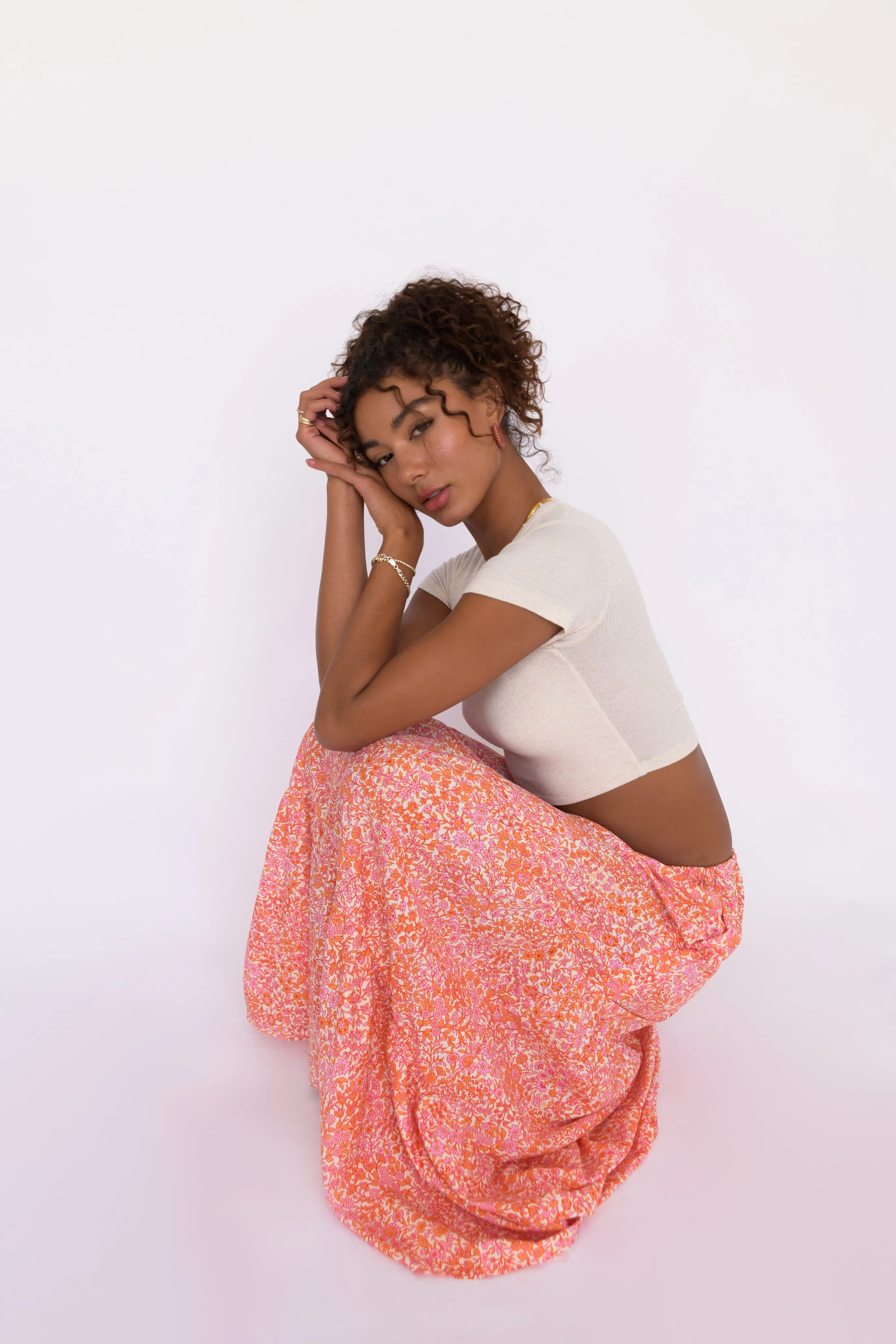 Kristina Maxi Skirt - Flora