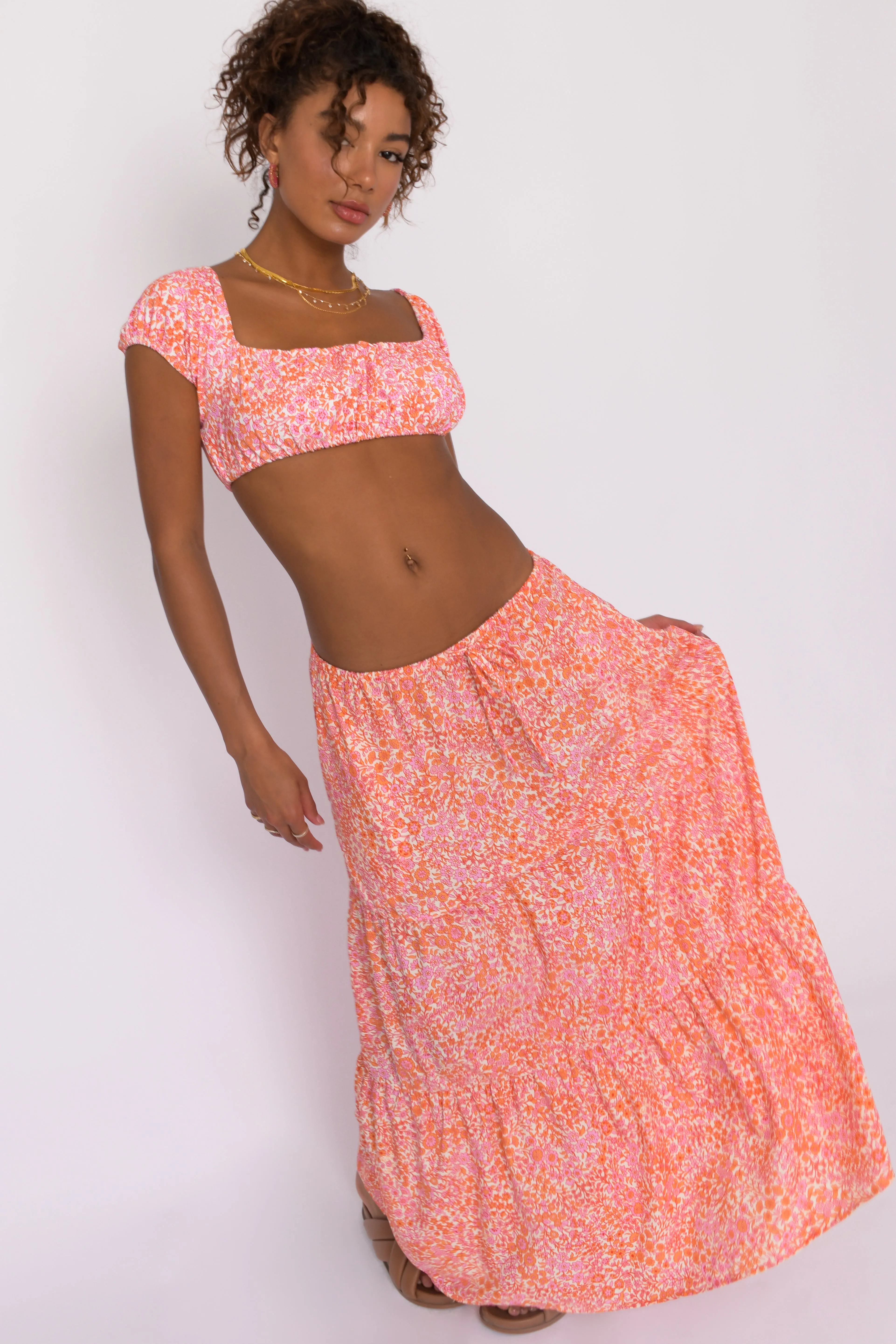 Kristina Maxi Skirt - Flora