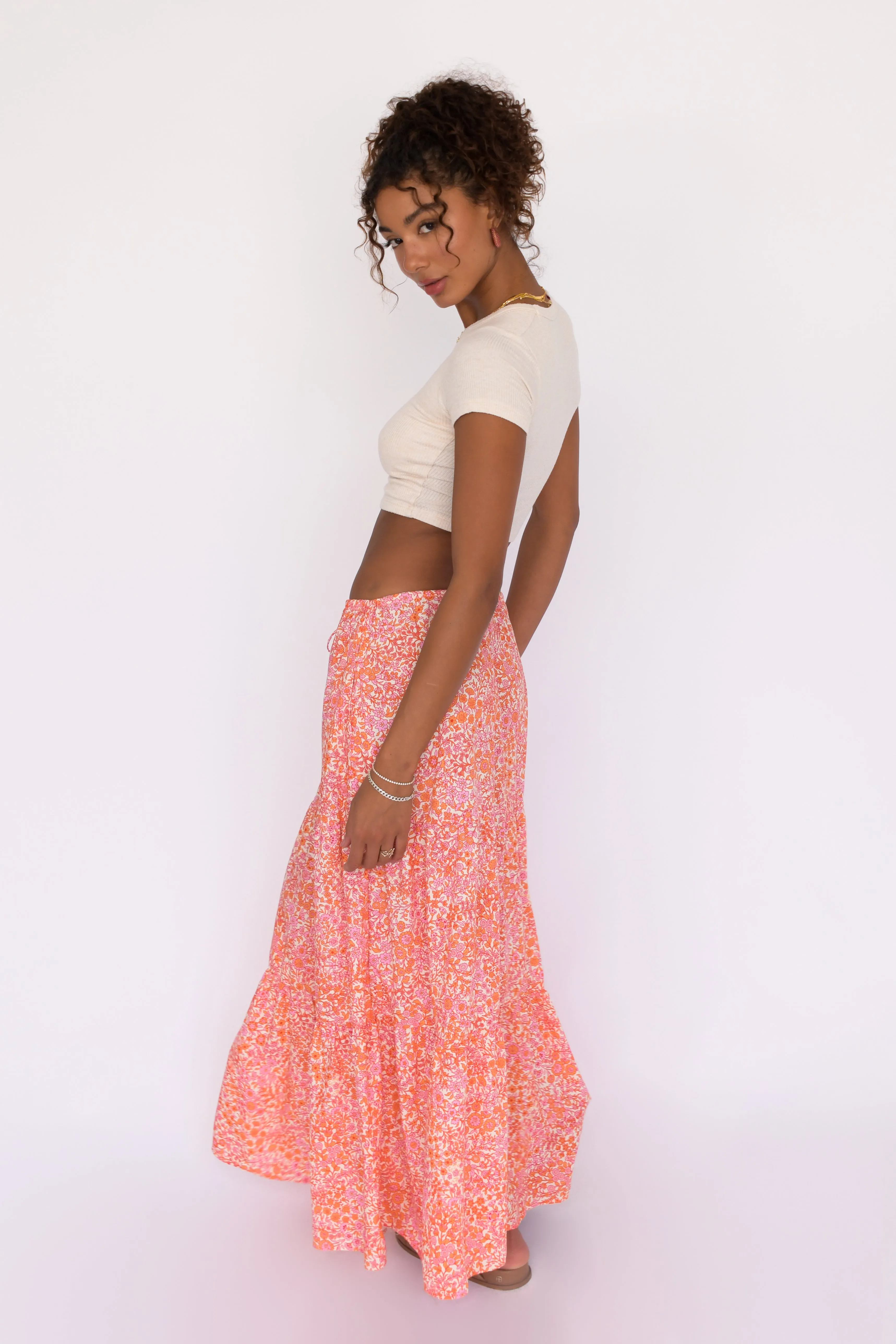 Kristina Maxi Skirt - Flora
