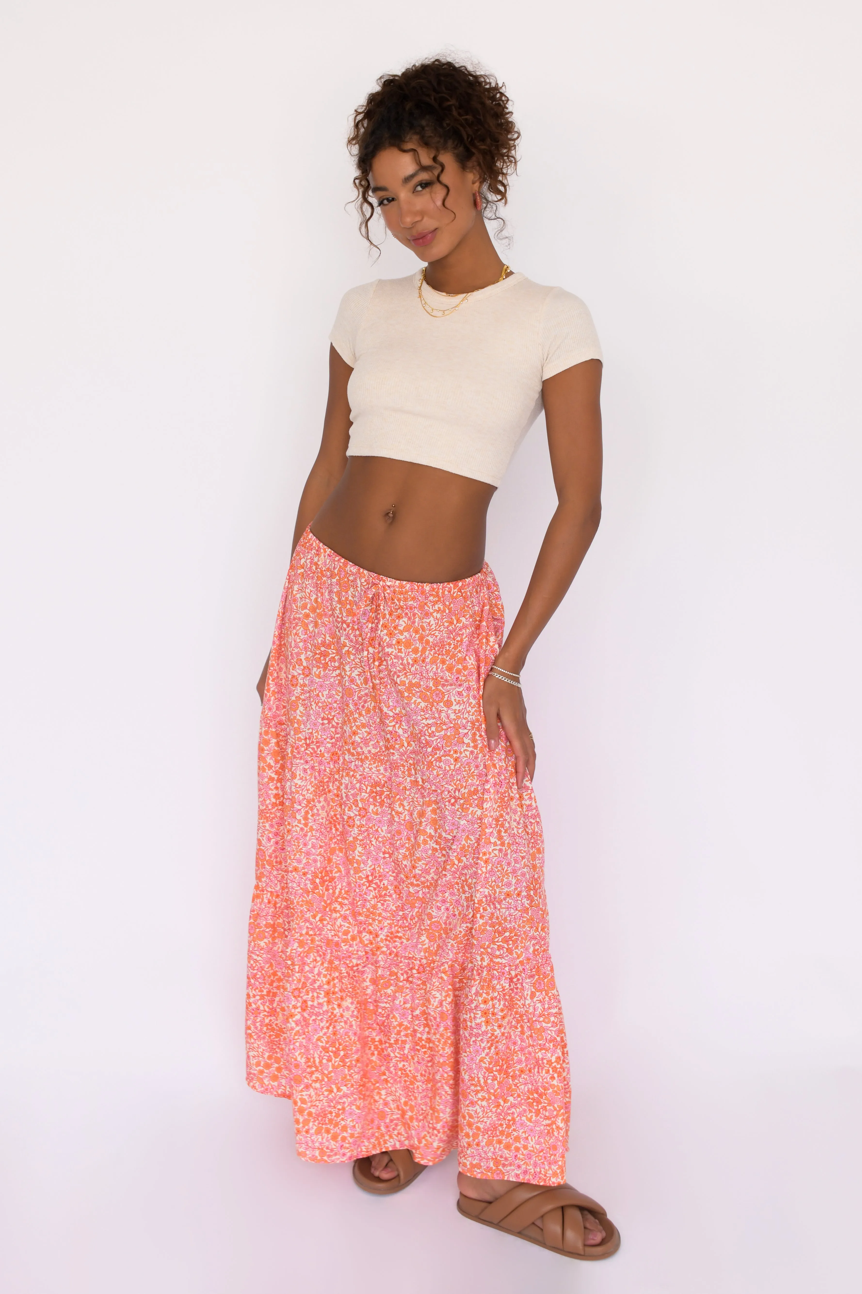 Kristina Maxi Skirt - Flora