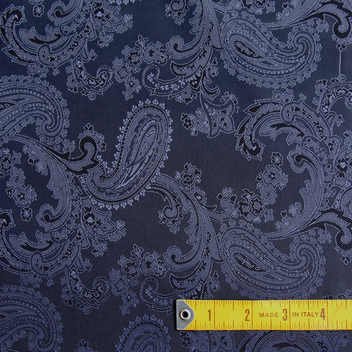 Lin Paisley Navy - Fancy Lining (147cm wide)