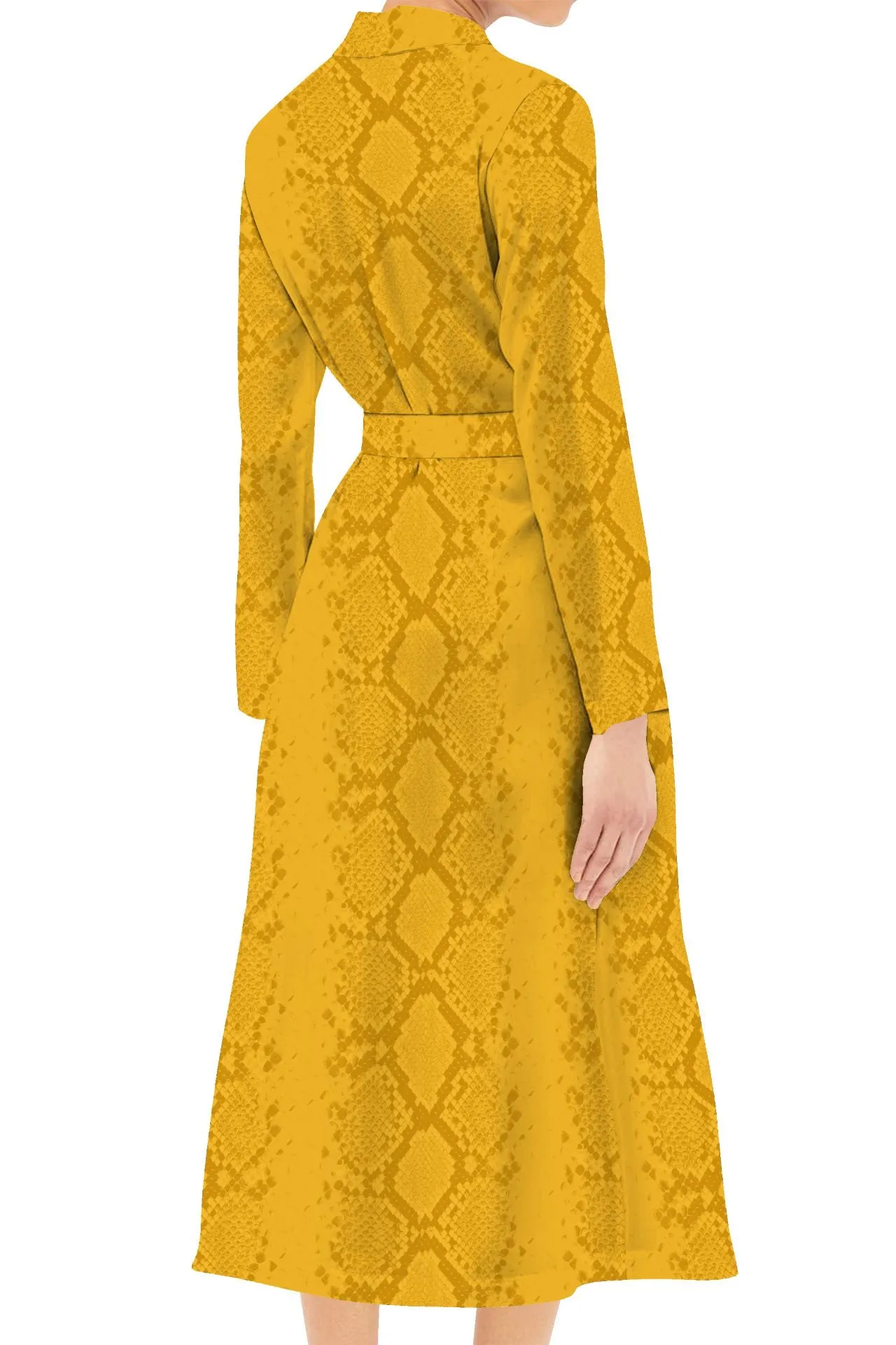 Made With Biodegradable Fabrics Midi Length Wrap Dress