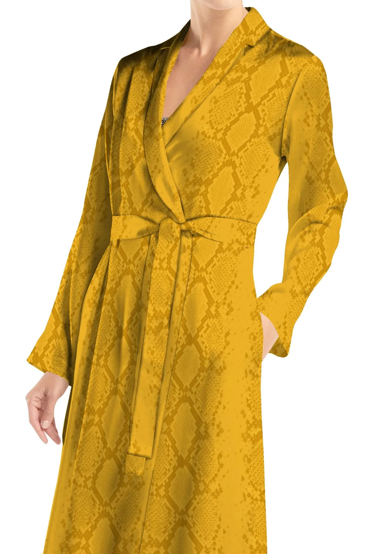 Made With Biodegradable Fabrics Midi Length Wrap Dress