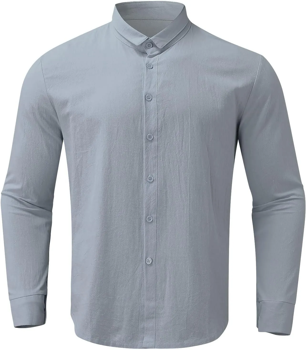 Men Cotton Linen Shirts 2024 Fall Fashion Big and Tall Shirt Casual Loose Button Tops Comfy Long Sleeve Blouse