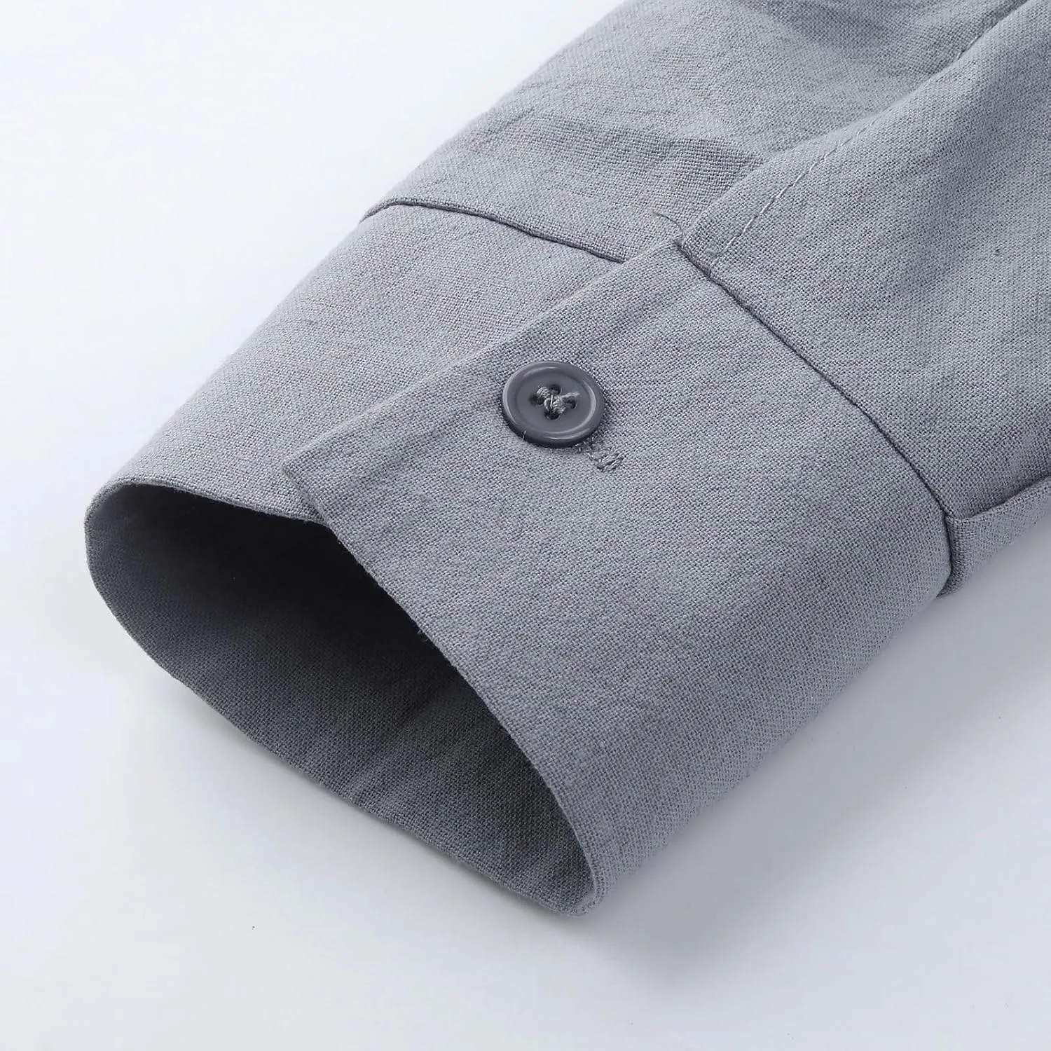 Men Cotton Linen Shirts 2024 Fall Fashion Big and Tall Shirt Casual Loose Button Tops Comfy Long Sleeve Blouse