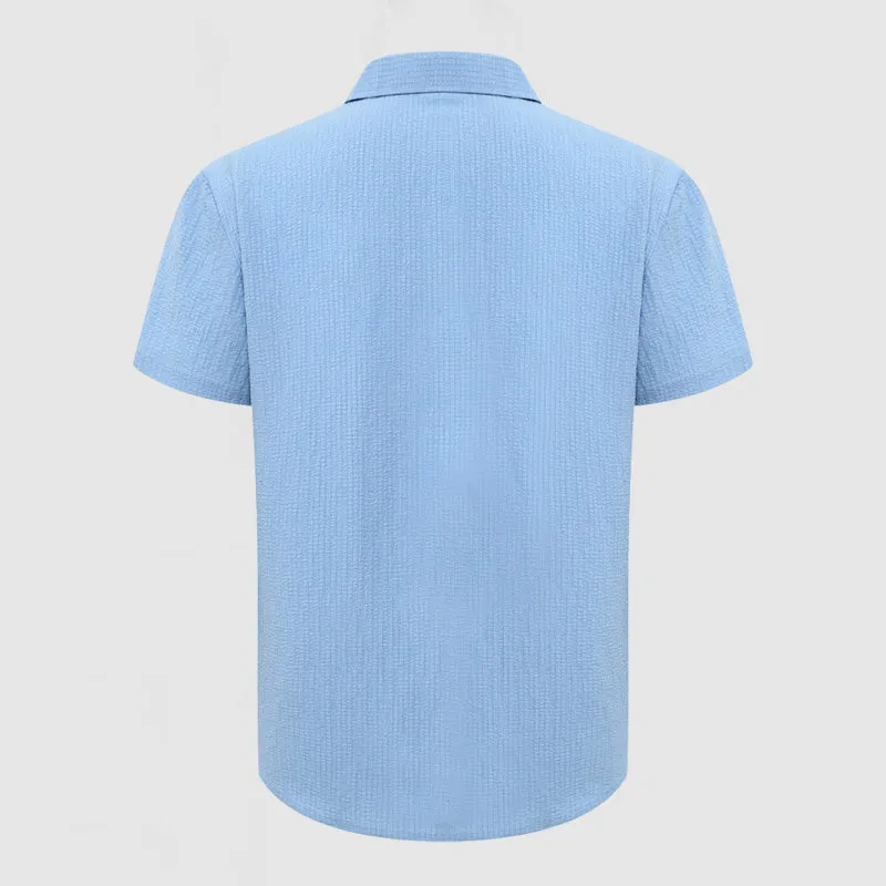 Men's Casual Textured Cotton Shirt