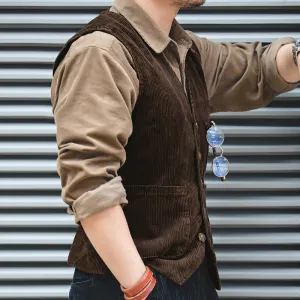 Men's Western Vintage Autumn Corduroy Vest