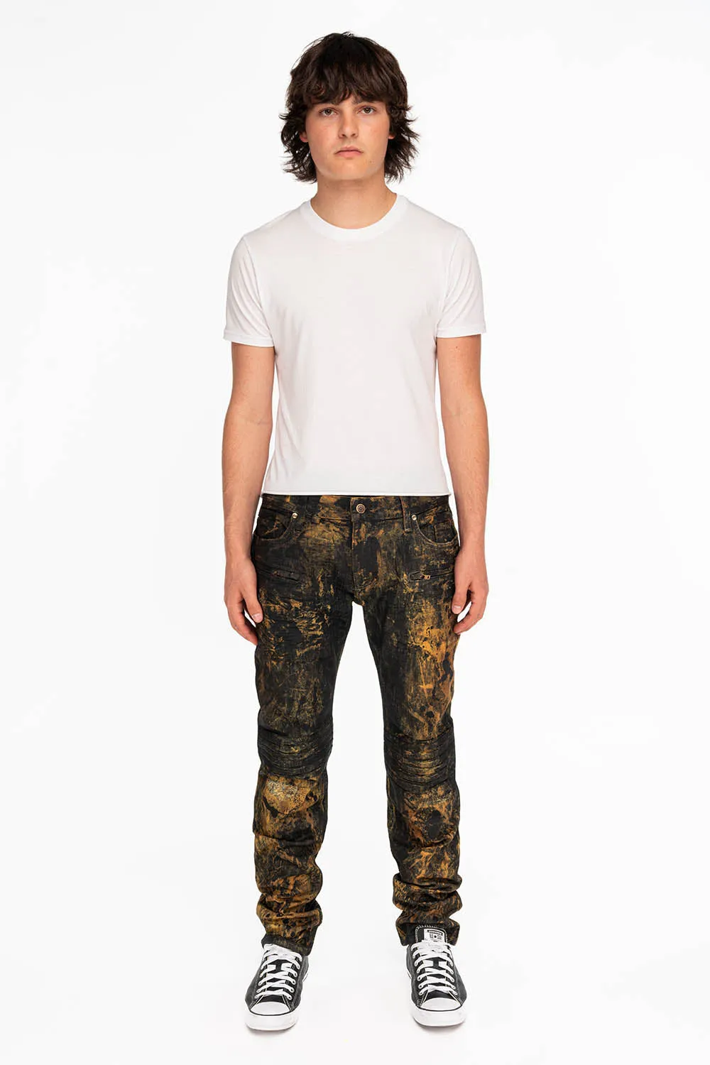 MOTO MEN'S BIKER JEANS IN ROBIN LAND