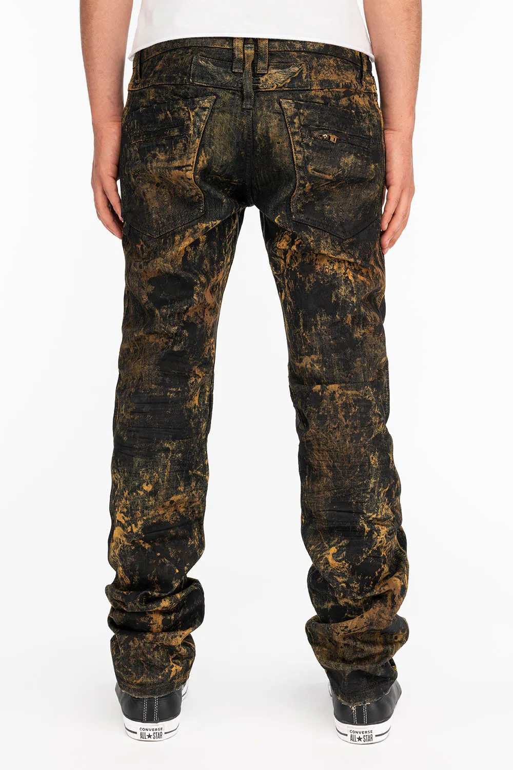 MOTO MEN'S BIKER JEANS IN ROBIN LAND