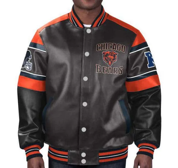 NFL Chicago Bears Leather Jacket  For Men & Women