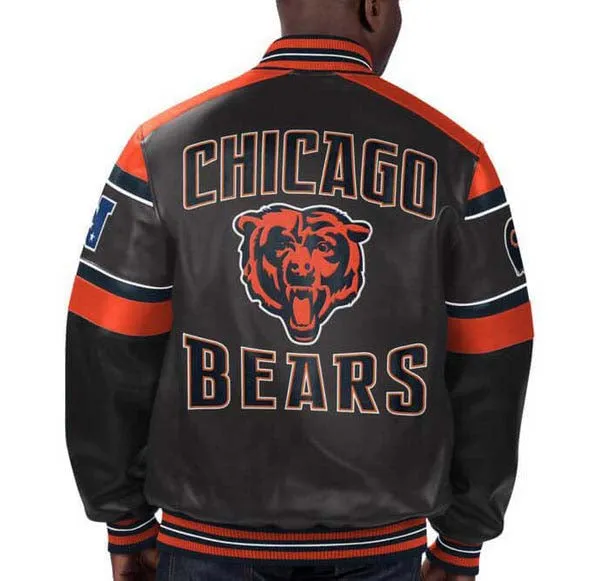 NFL Chicago Bears Leather Jacket  For Men & Women