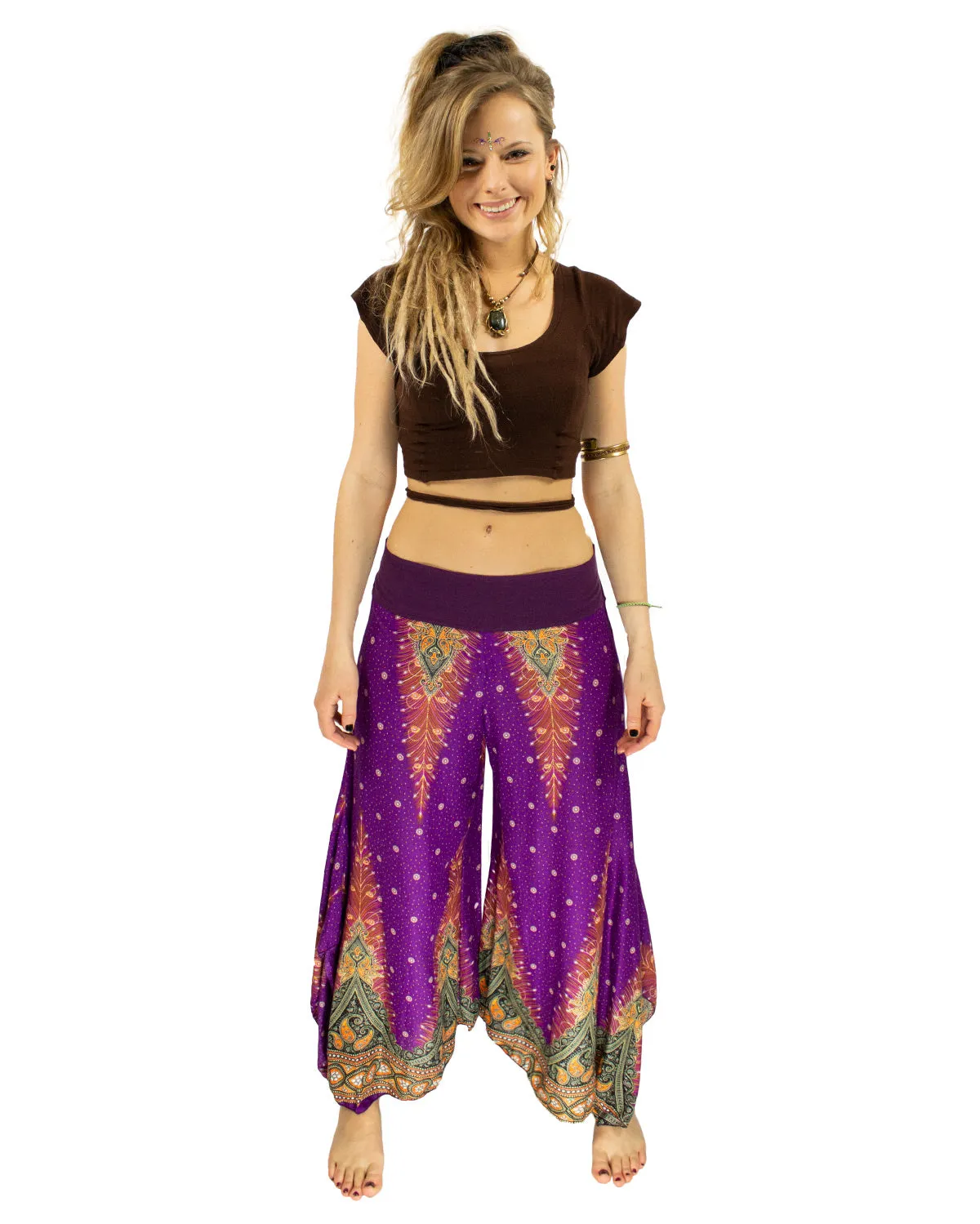 Palazzo Harem Pants Violet